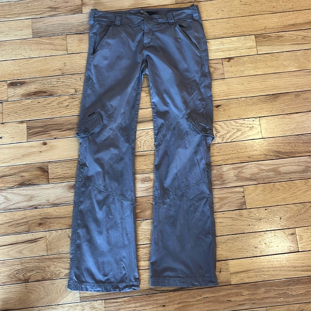 PrAna Hiking Pants Women’s Adjustable Size 4 brown Breathe Hiking